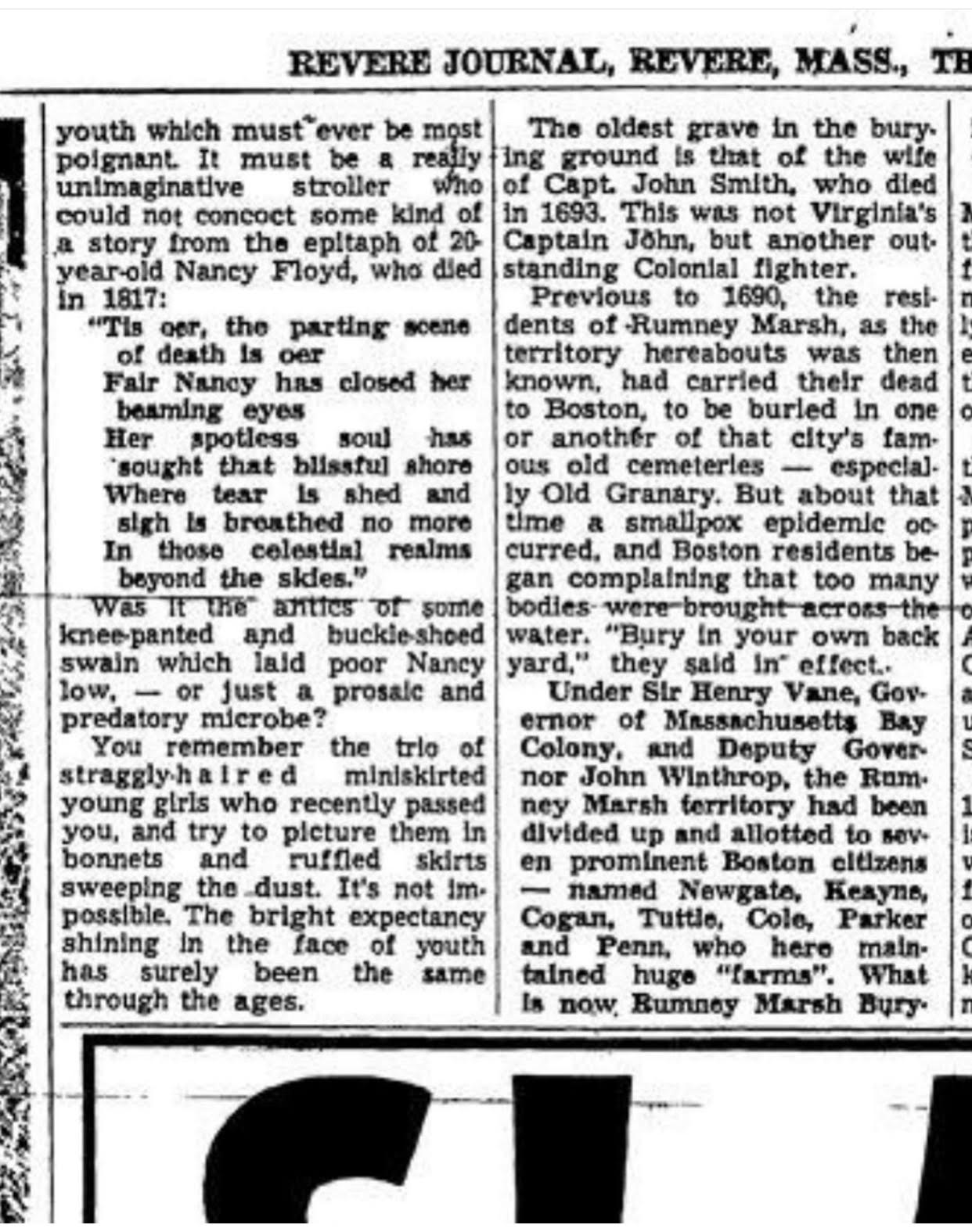 RMBG Article From The Revere Journal, September 29, 1966